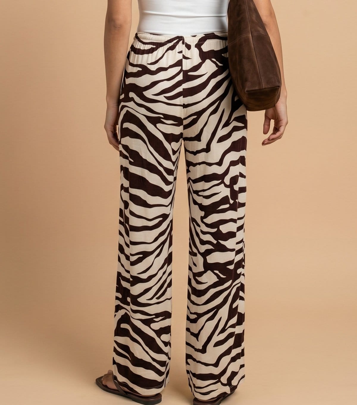 Urban Bliss Women's Brown Zebra Trousers Urban Bliss New Look - 4