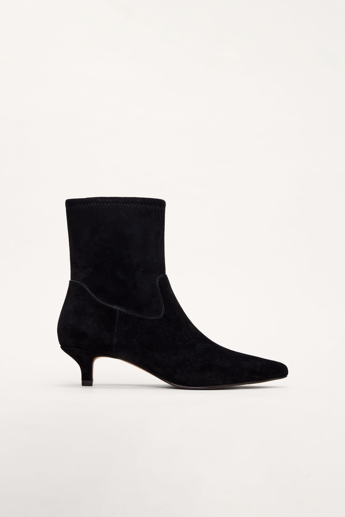 Phase Eight Phase Eight Black Suede Kitten Boot
