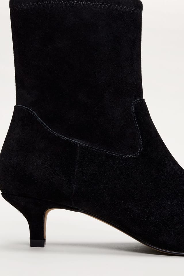 Phase Eight Phase Eight Women's Suede Kitten Boot in Black - 3