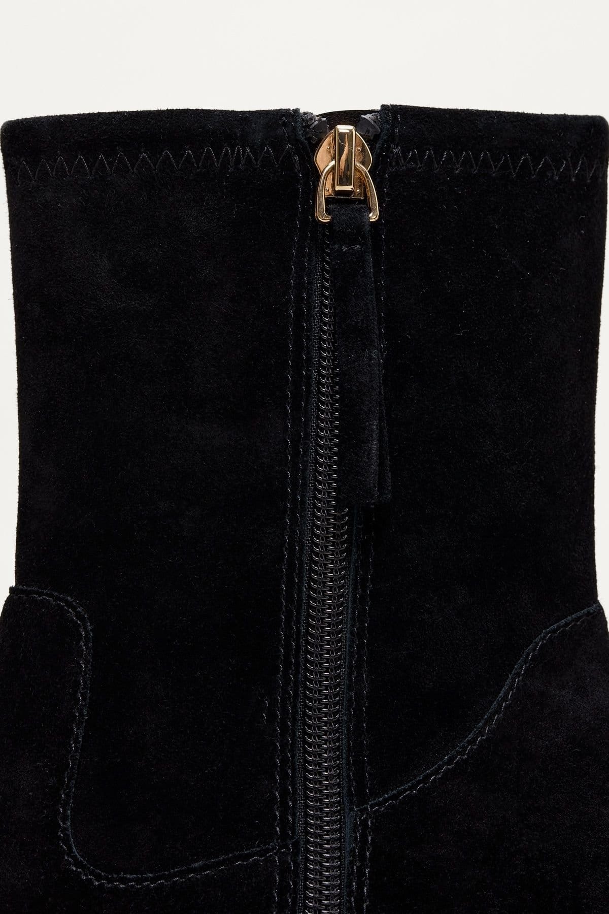 Phase Eight Phase Eight Women's Suede Kitten Boot in Black - 4