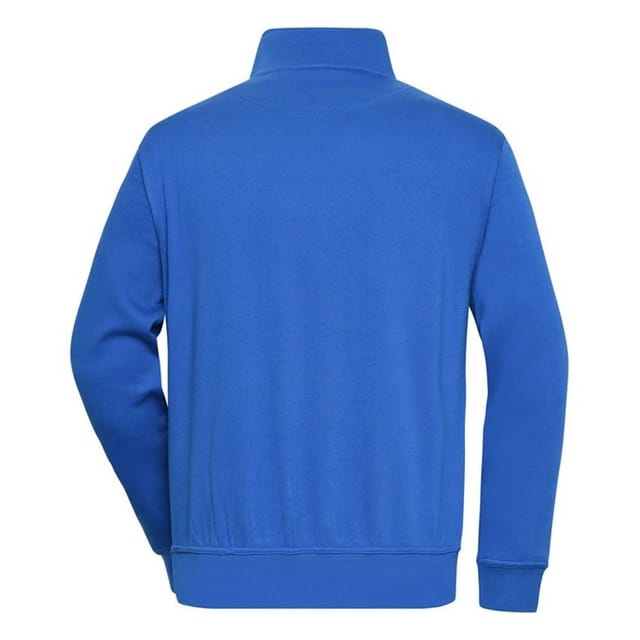 James and Nicholson James and Nicholson Men's Workwear Quarter Zip Sweatshirt in Blue - 2