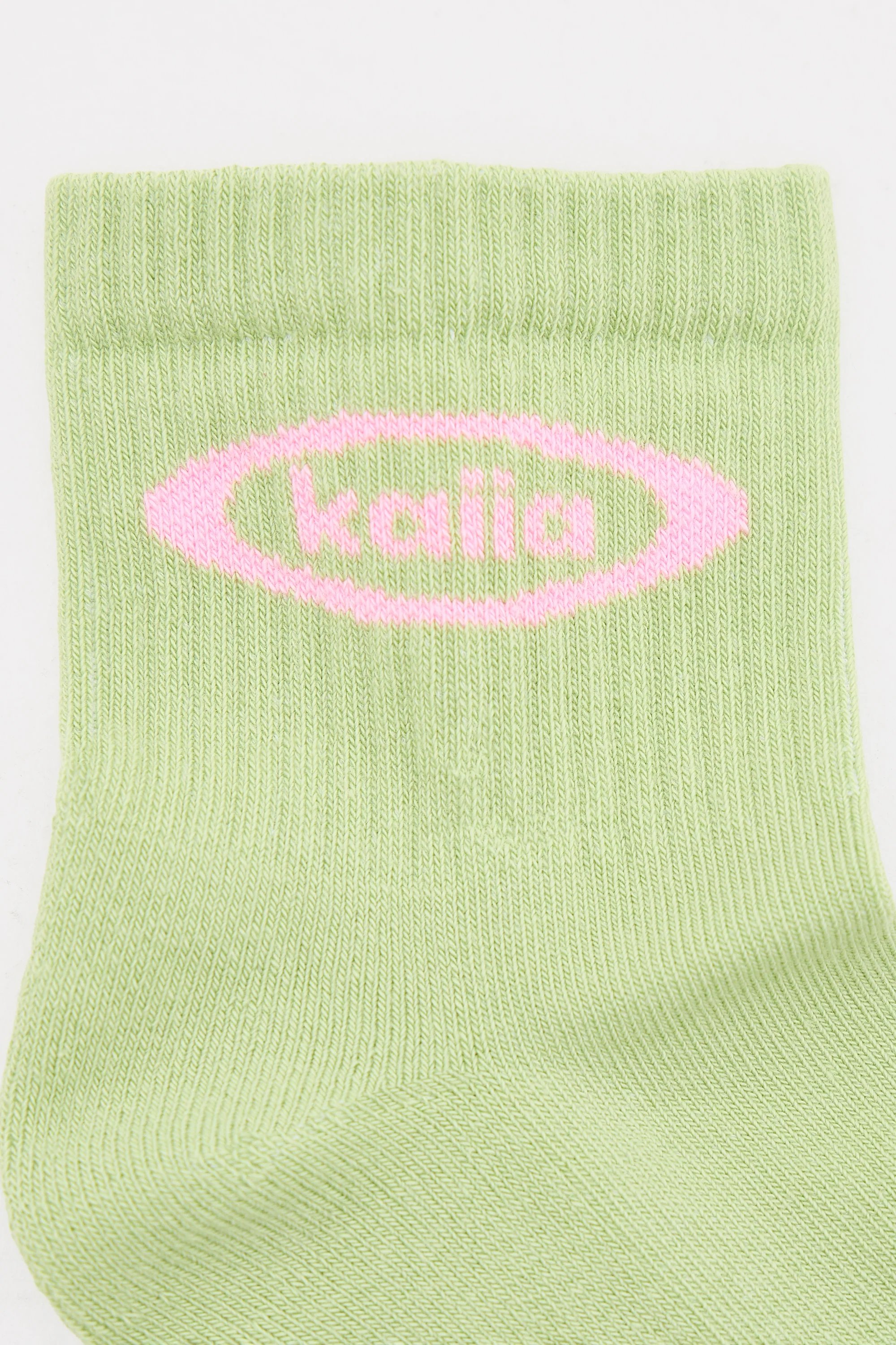 Kaiia Pack of Three Kaiia Logo Socks Pistachio, Light Grey Marl & Pink Meringue - 3