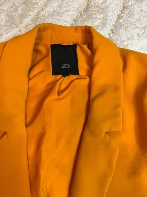 River Island River Island orange 3/4 tie sleeve blazer - S12