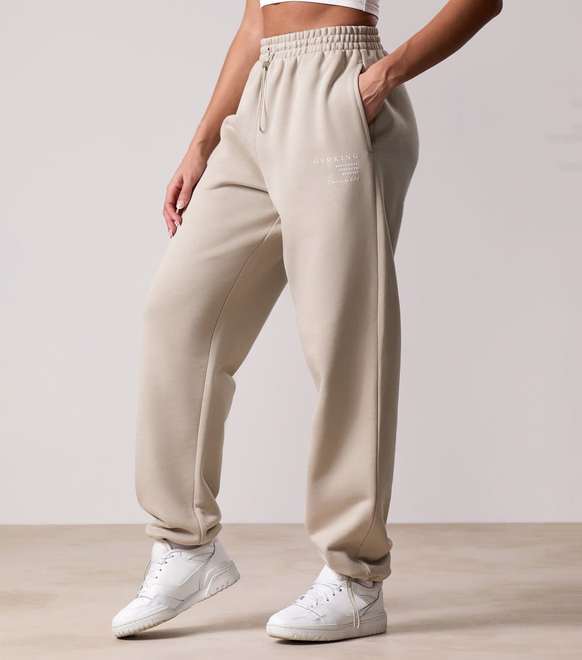 Gym King Gym King Stone Logo Print Joggers for Women