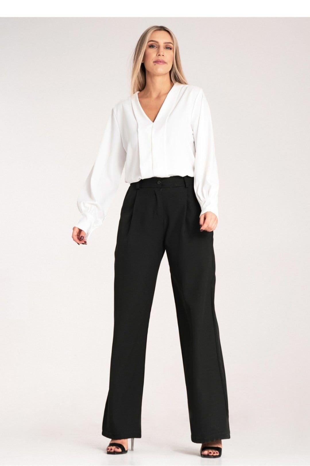 Love Lace Black High Waisted Straight Trousers