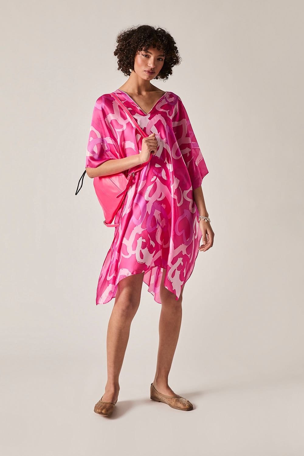 James Lakeland James Lakeland Women's Pink Heart Print Kaftan - 1