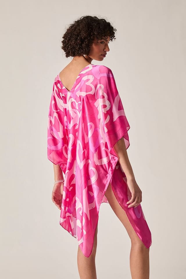 James Lakeland James Lakeland Women's Pink Heart Print Kaftan - 2