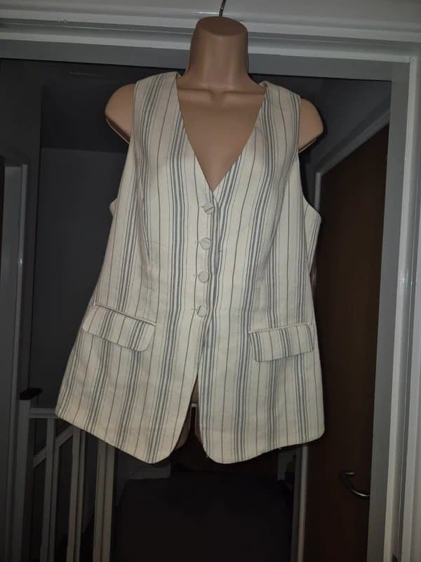 River Island River island pinstripe waistcoat size 12