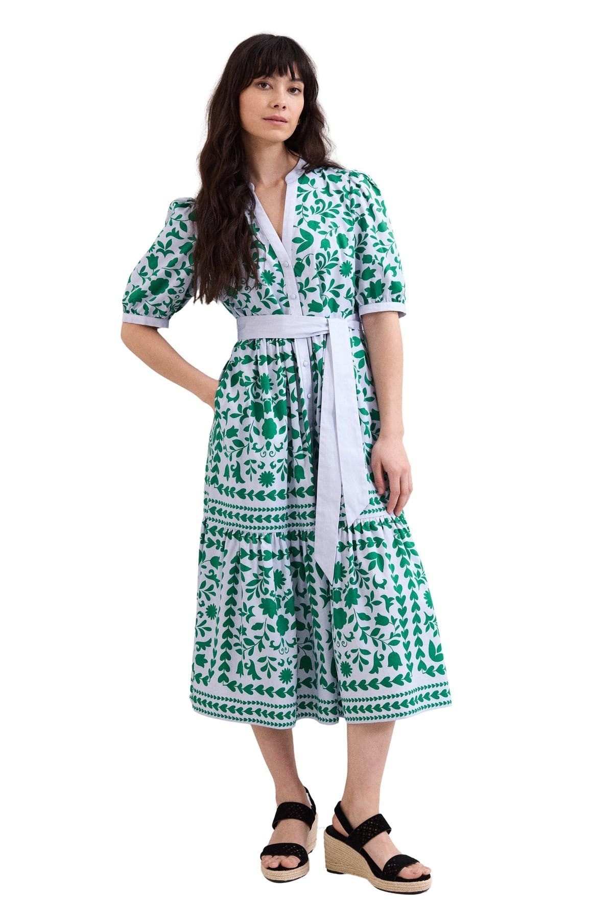 Phase Eight Women's Petite Trinity Midi Dress in Dark Green