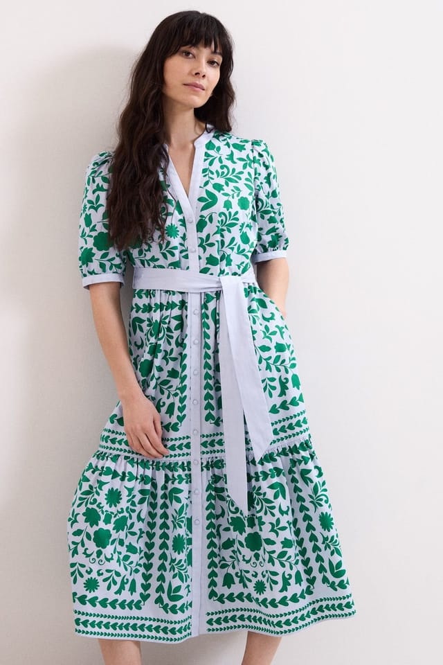 Phase Eight Phase Eight Women's Petite Trinity Midi Dress in Dark Green - 3