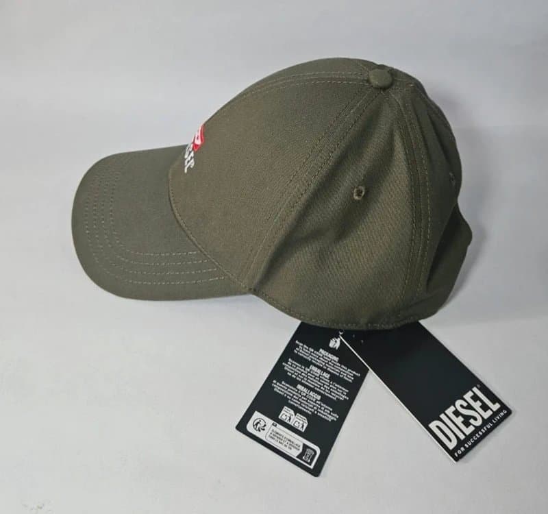 Diesel Diesel Designer Baseball Cap Hat. New RRP £60. Onesize. Unisex. Kharki Green