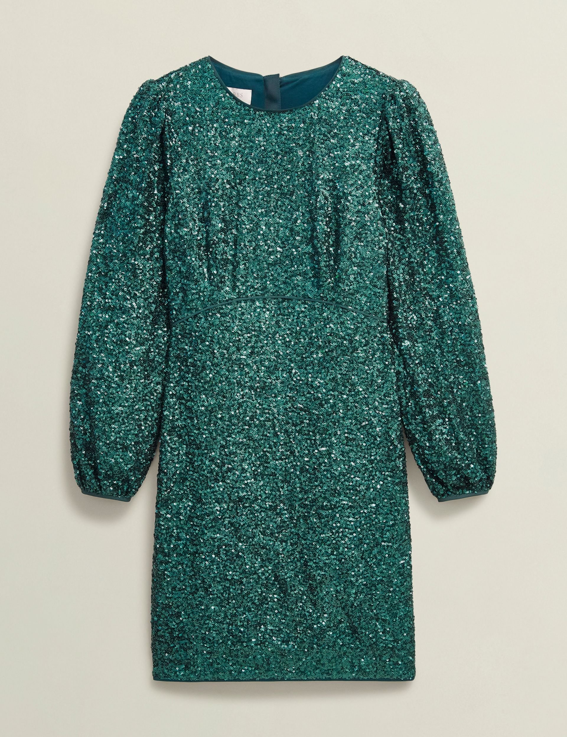 Hobbs London Hobbs London Women's Cianna Sequin Mini Dress in Bottle Green - 2