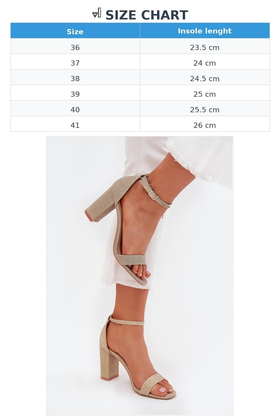 Love Lace Love Lace Women's Shiny Brocade Column Heel Sandals With Buckle Adjustable Strap in Gold - 4