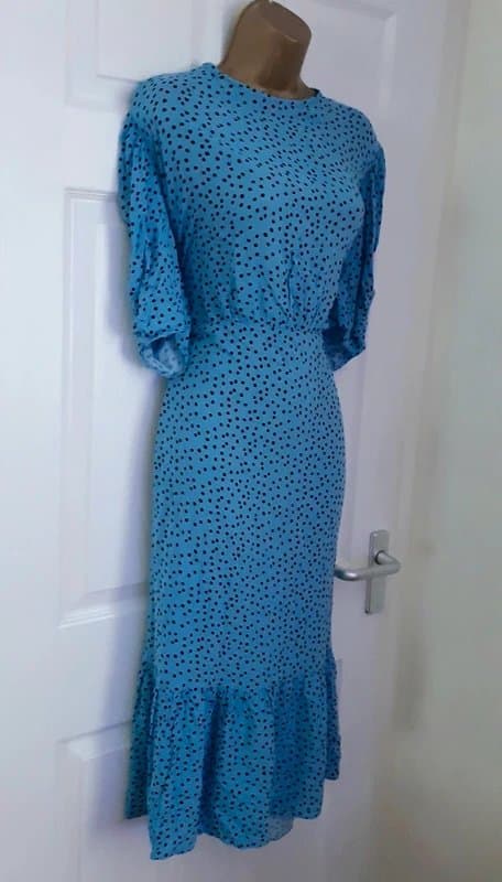 New Look Polka dots dress size 24 cool viscose summer holidays