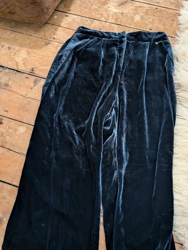 Topshop Blue velvet trousers vintage