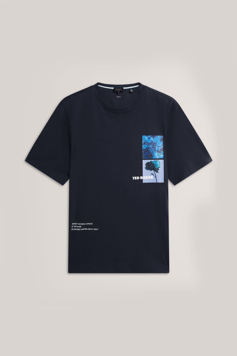 Ted Baker Ted Baker Men's Floraen Chest Graphic T-Shirt Navy