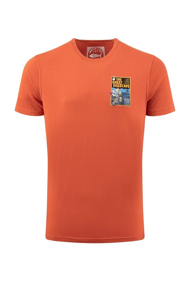 Weird Fish Weird Fish Men's The Great Eggscape Artist T-Shirt in Orange - 2