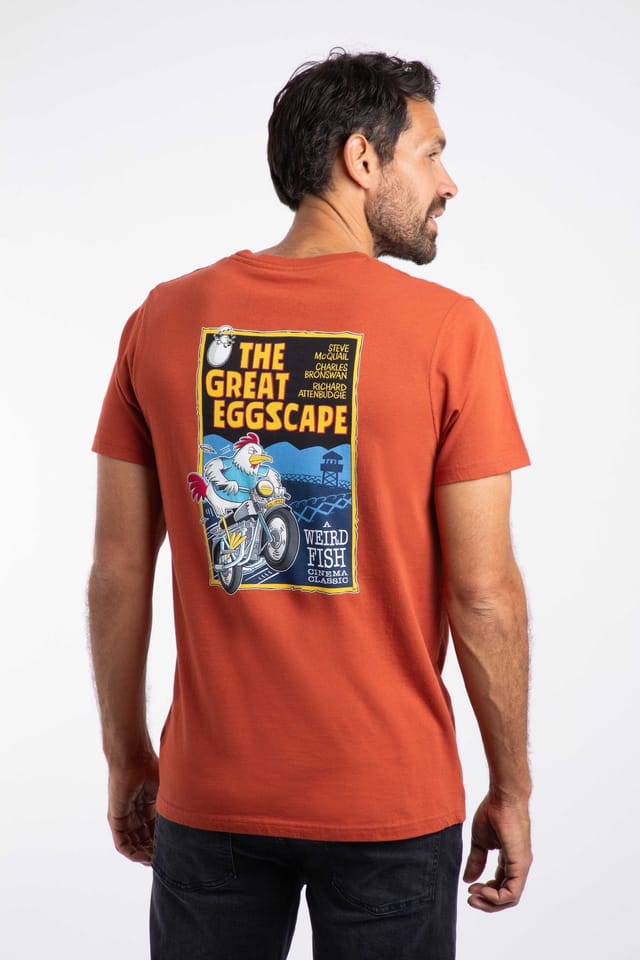 Weird Fish Weird Fish Men's The Great Eggscape Artist T-Shirt in Orange - 3