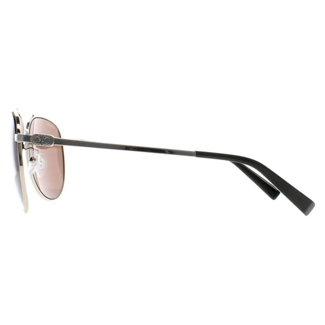 Salvatore Ferragamo Salvatore Ferragamo Men's Aviator Silver Brown Polarized SF157S - 3