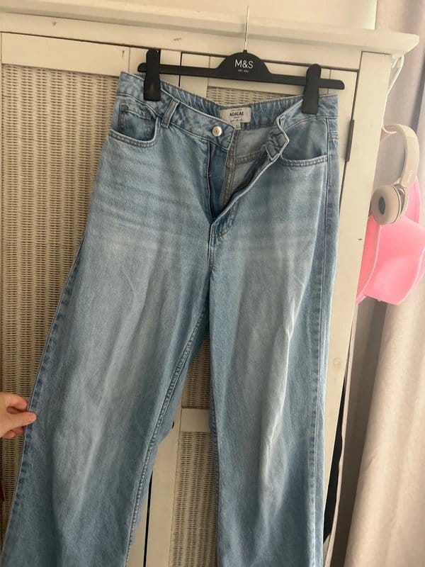 New Look Light Blue Wide-Leg Jeans