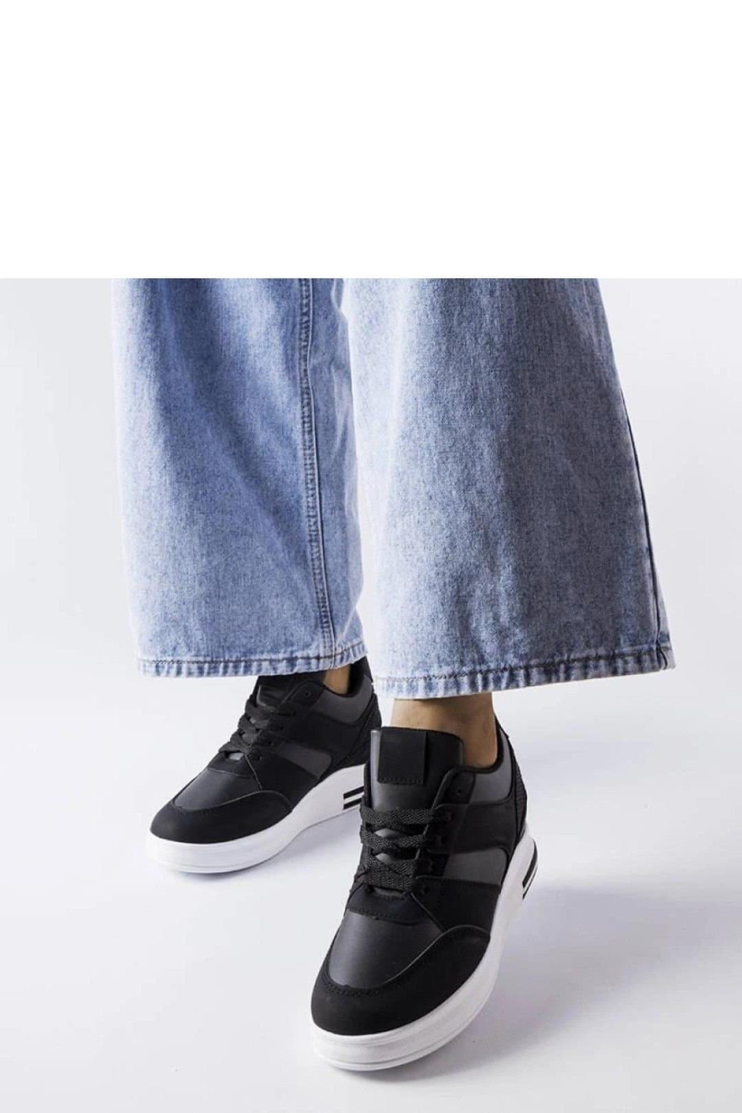 Love Lace Love Lace Women's Wedge Sneakers with White Rubber Sole Lace Up Style Comfort in Black