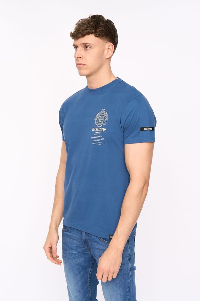 Duck&Cover Duck&Cover Men's Stoneham Premium Brushed Cotton T-Shirt in Blue - 2