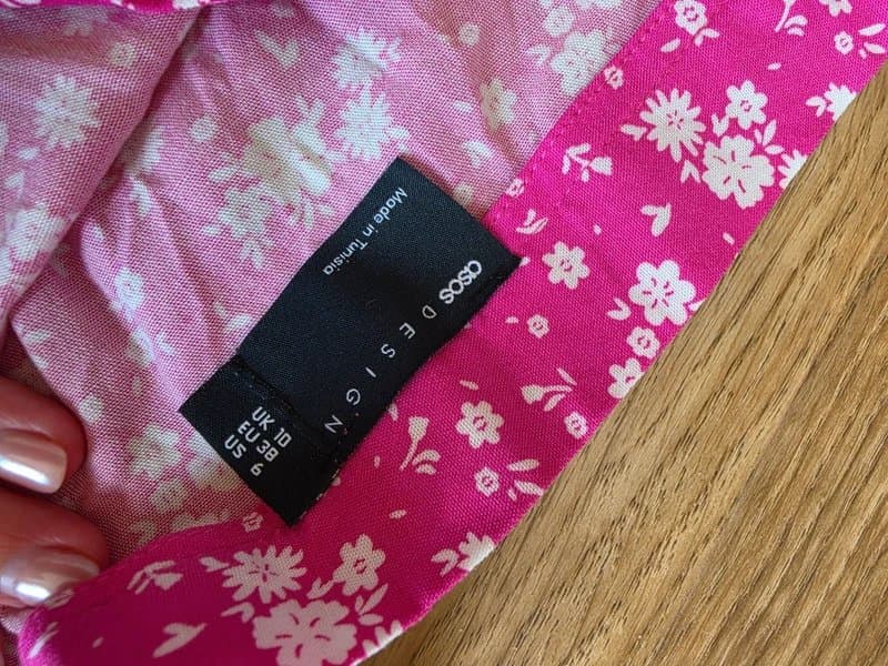 ASOS Design Asos Design Pink White Floral Slit Midi Skirt Size 10