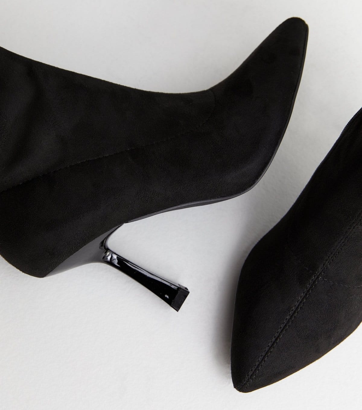 New Look Women's Black Suedette Stiletto Heel Ankle Boots New Look - 4