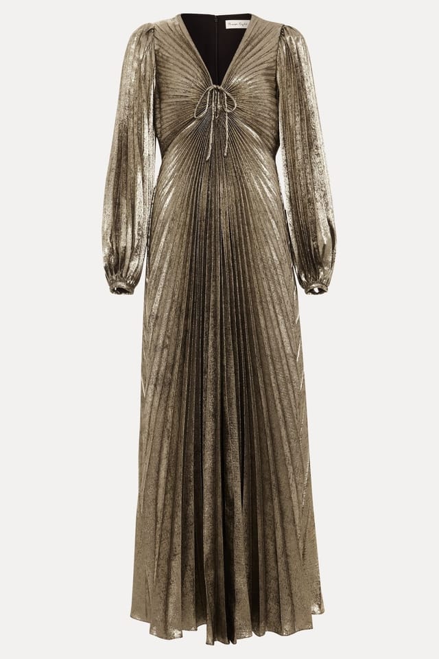 Phase Eight Phase Eight Women's Ellen Maxi Dress in Metallic Gold - 2