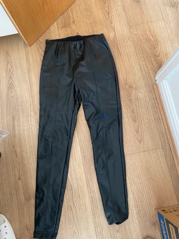 New Look Leather look trousers