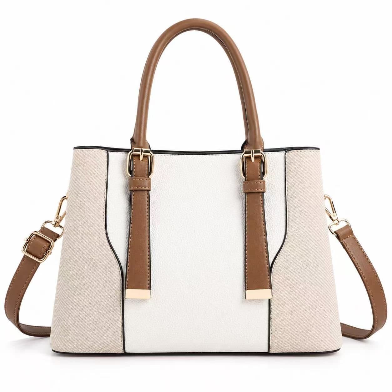 Chrisbella London Chrisbella London Women's Hand bag with Detachable Shoulder Strap in White