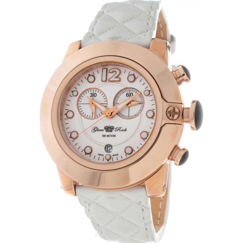 Glam Rock Glam Rock Women's GR32166R 44mm Quartz Watch in White - 1