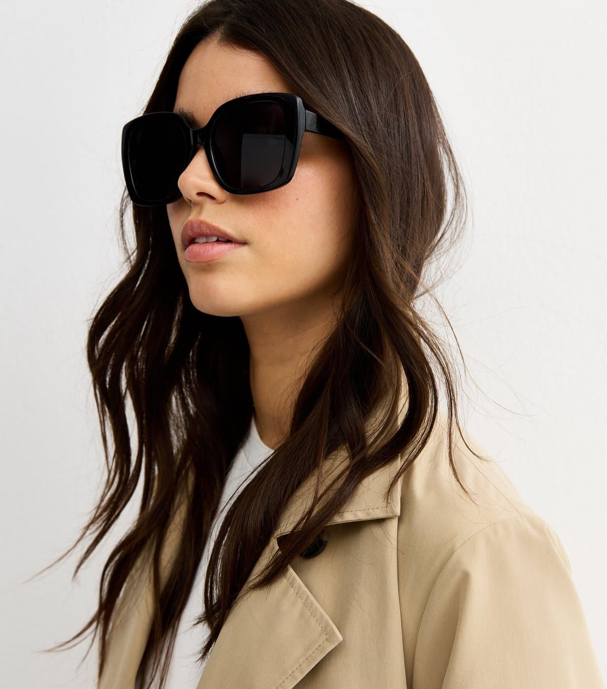 New Look New Look Black Chunky D Frame Sunglasses