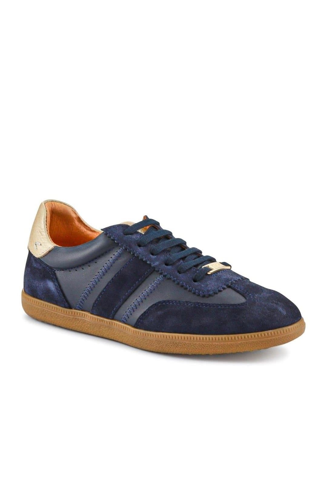 Jones Bootmaker Jones Bootmaker Women's Artea Leather Trainers in Navy