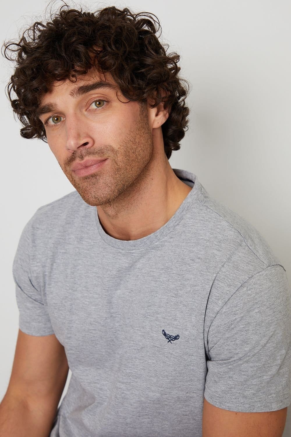 Threadbare Threadbare Men's 'Delano' Cotton Blend Pyjama Set in Light Grey - 4