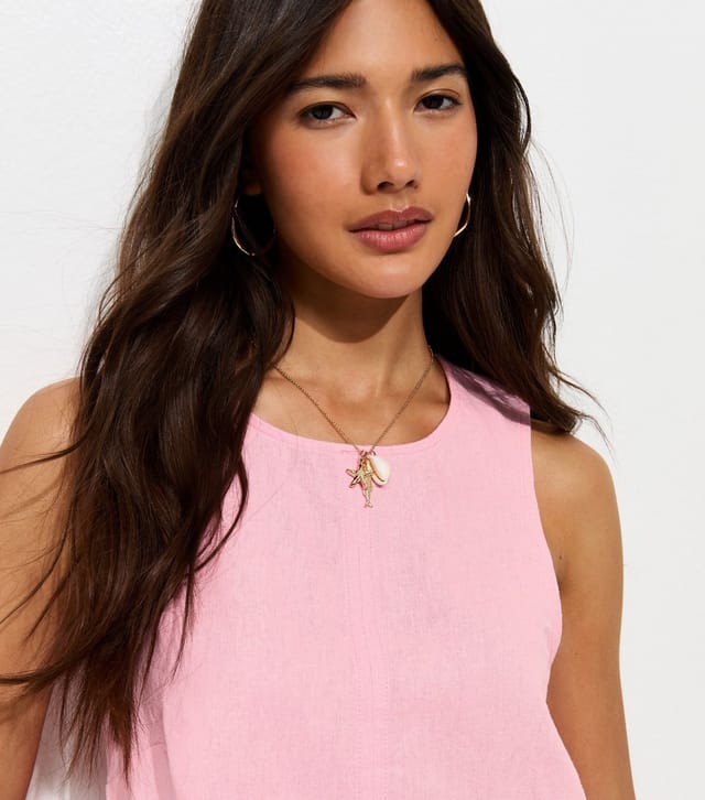 New Look Women's Pink Linen Blend Sleeveless Top New Look - 2