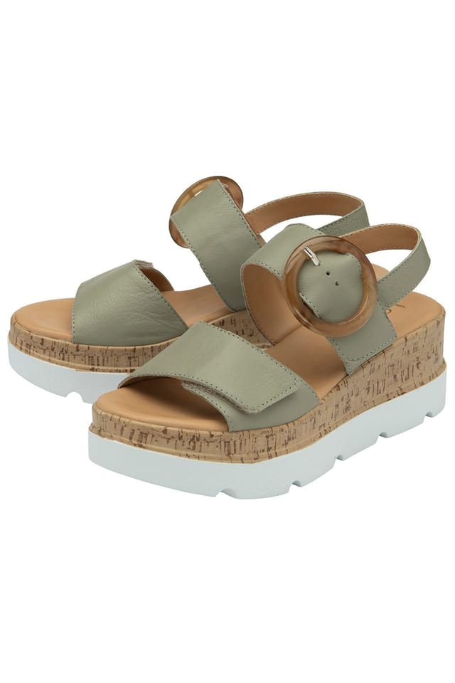 Lotus Lotus Women's 'Cammie' Wedge Sandals in Green - 2