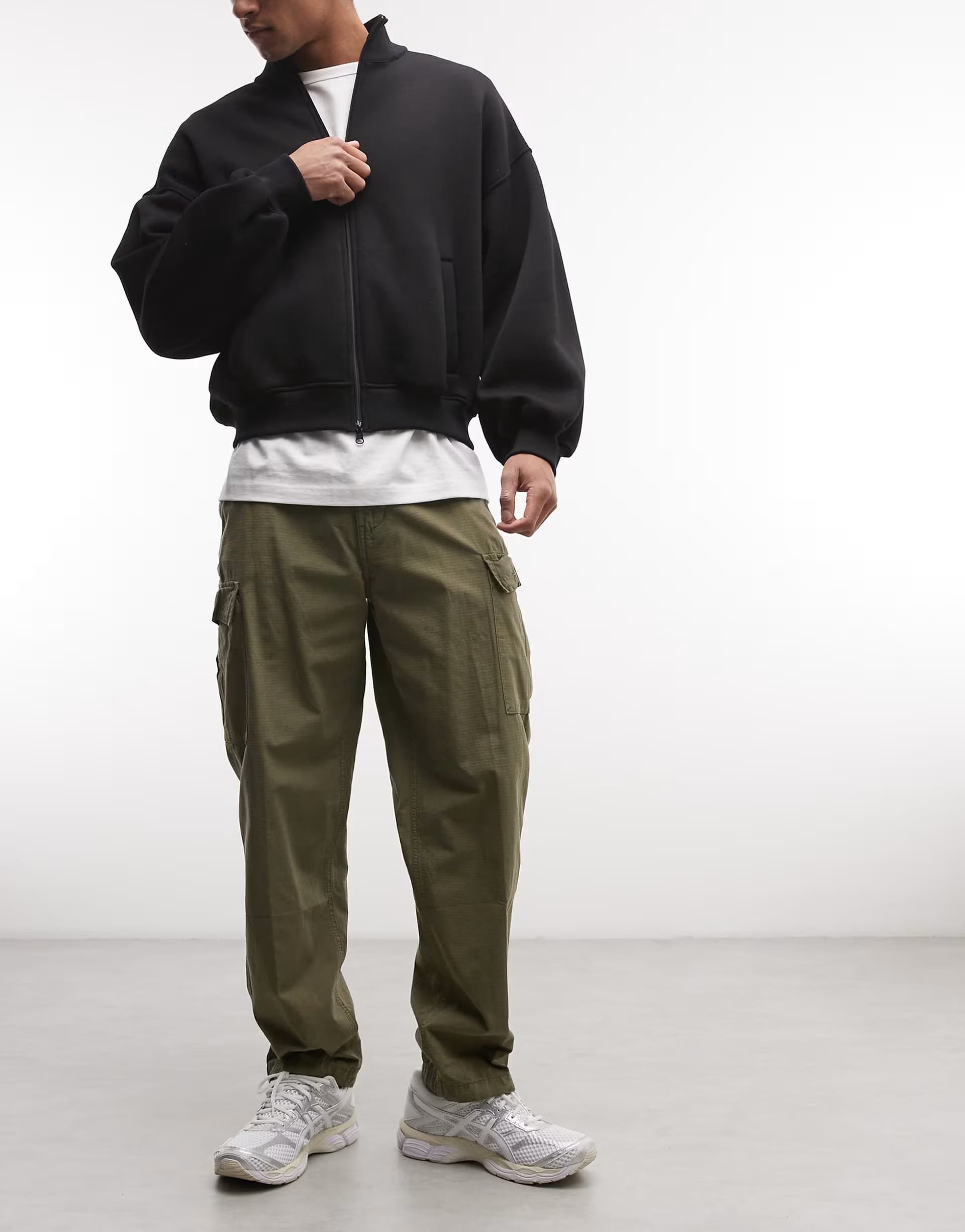 ASOS Element relaxed cargo trousers in khaki