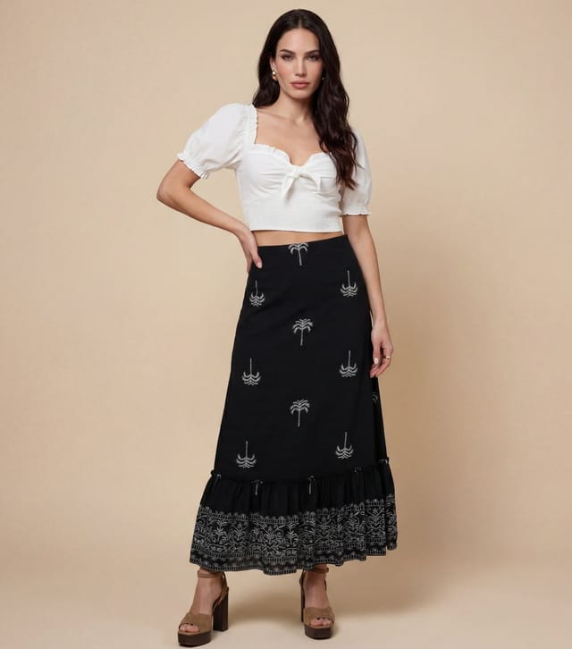 Urban Bliss Women's Black Tiered Maxi Skirt Urban Bliss New Look - 2
