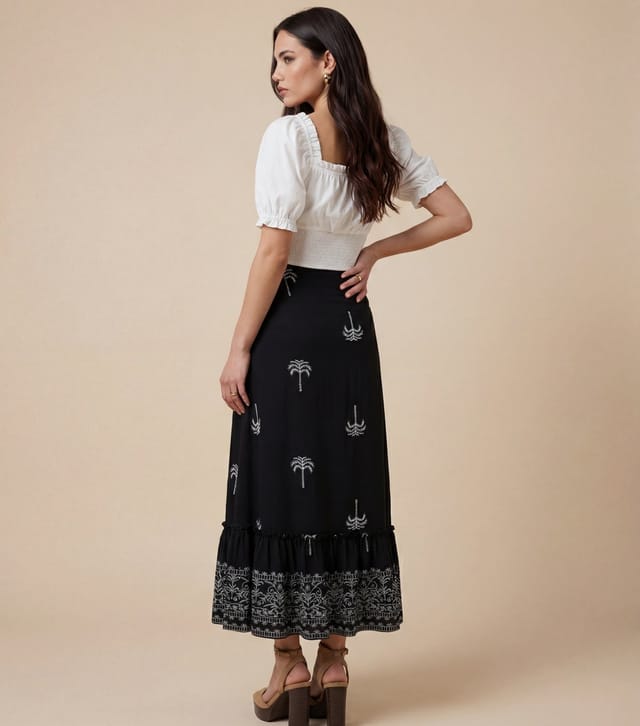 Urban Bliss Women's Black Tiered Maxi Skirt Urban Bliss New Look - 3