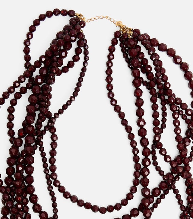 Public Desire Dark Brown Layered Bead Necklace Public Desire New Look - 2