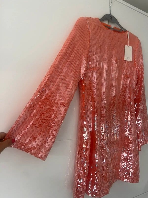 Pretty Lavish Orange Sequin Mini Dress