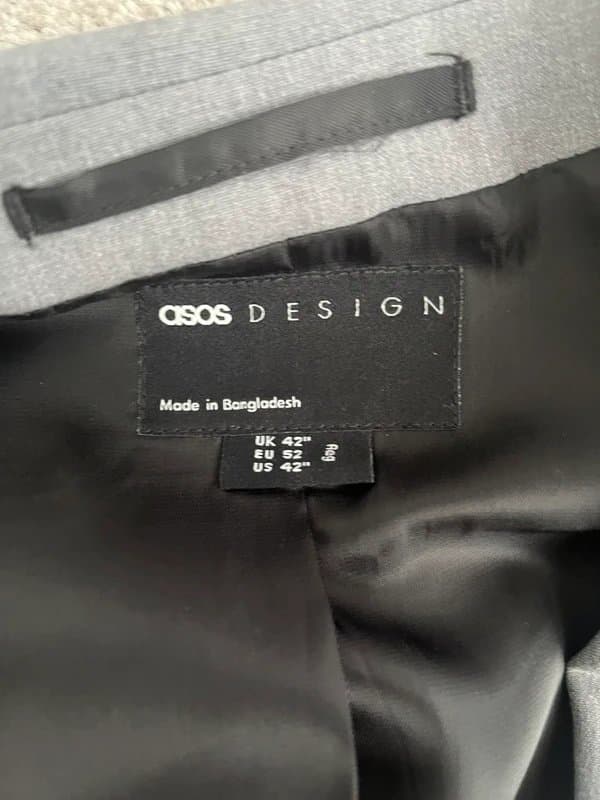 ASOS Asos grey double breasted suit