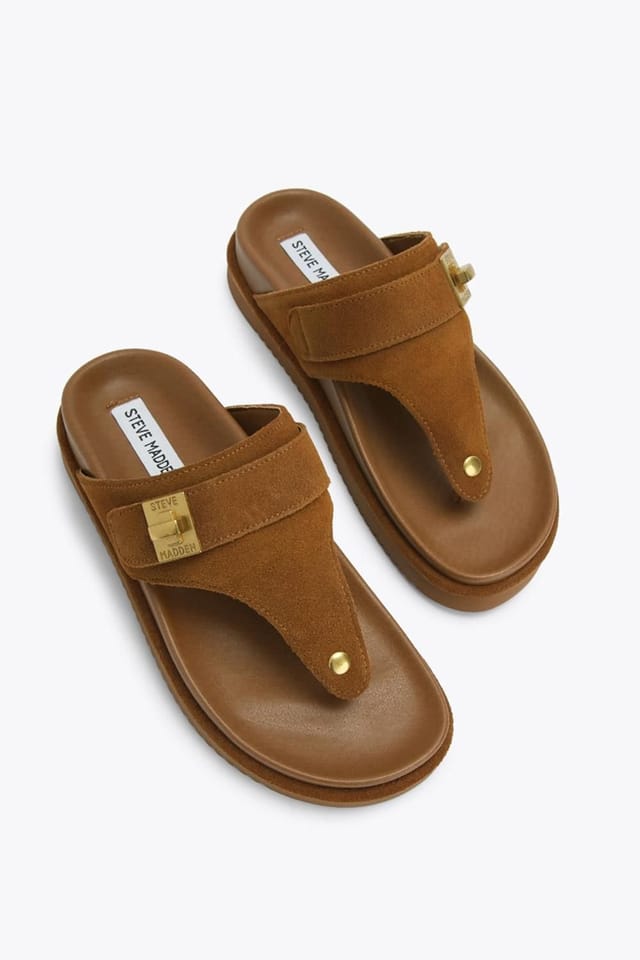 Steve Madden STEVE MADDEN Women's 'Tuned In 839' Suede Sandals in Brown - 2
