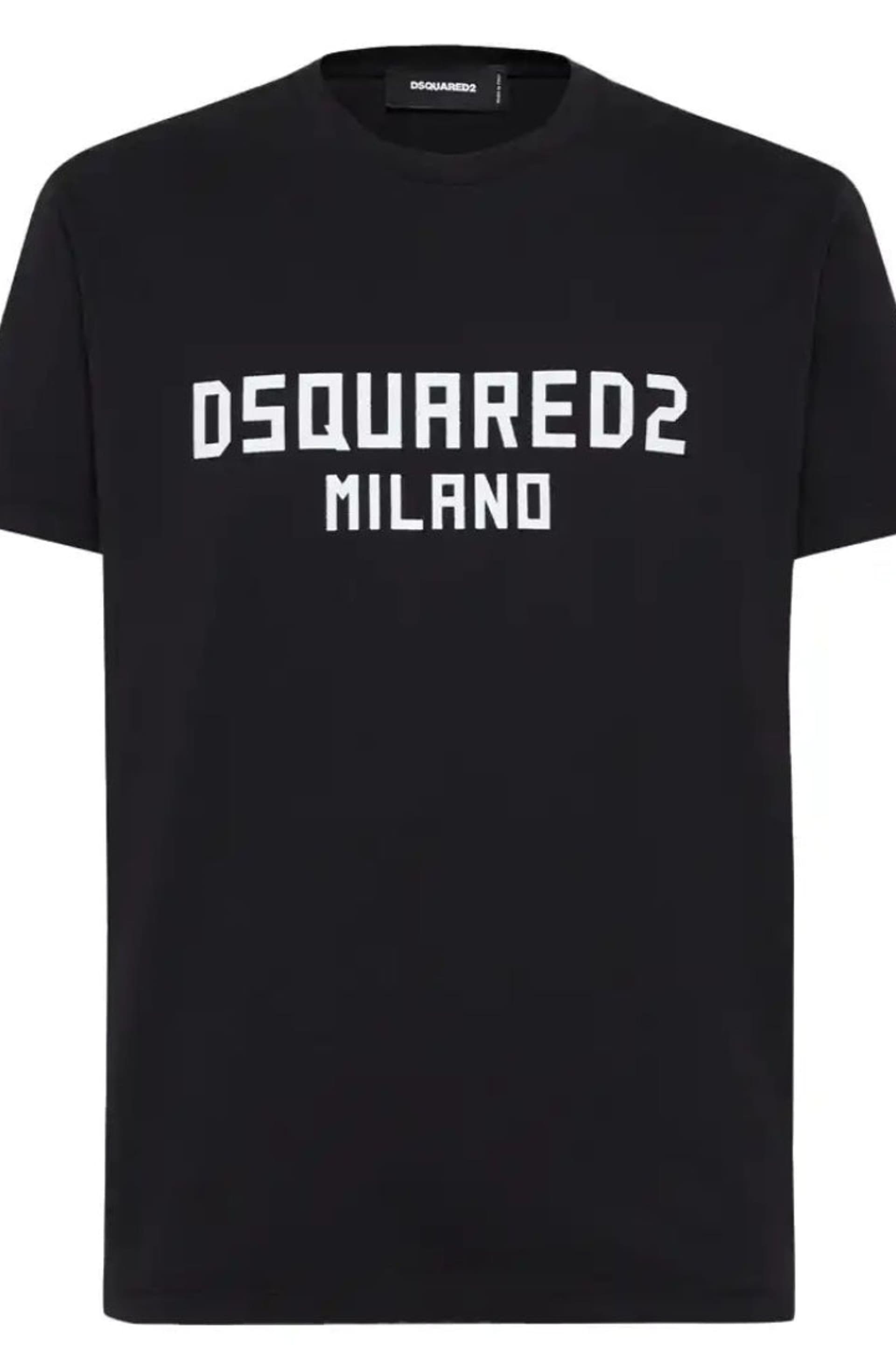 Dsquared2 Dsquared2 Men's Milano Short Sleeve Round T-shirt in Black