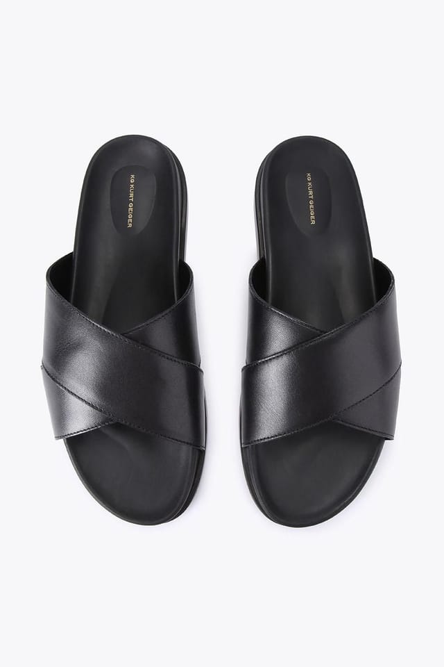 KG Kurt Geiger KG Kurt Geiger Men's 'Rome' Leather Sandals in Black - 2