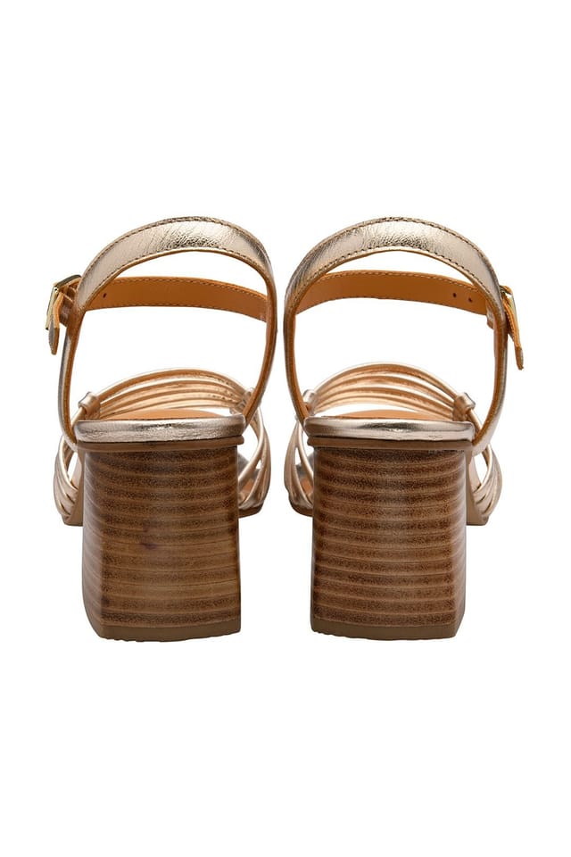 Ravel Ravel Women's 'Kiplin' Leather Block-Heel Sandals in Gold - 3