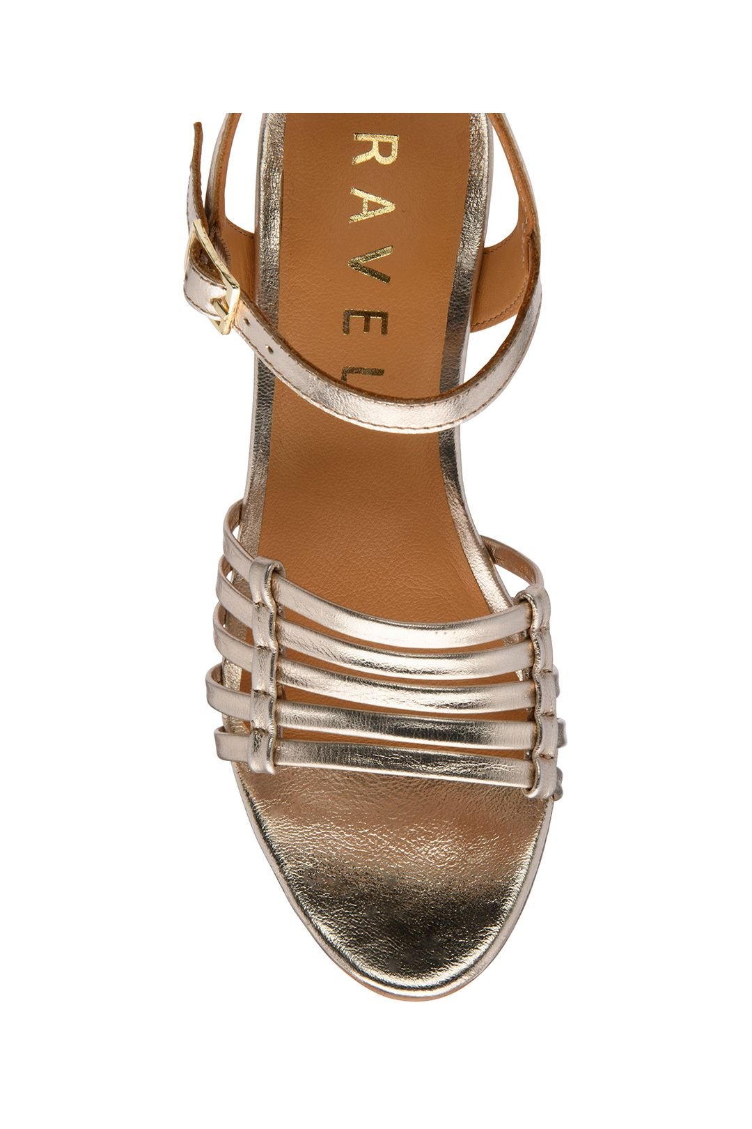 Ravel Ravel Women's 'Kiplin' Leather Block-Heel Sandals in Gold - 4
