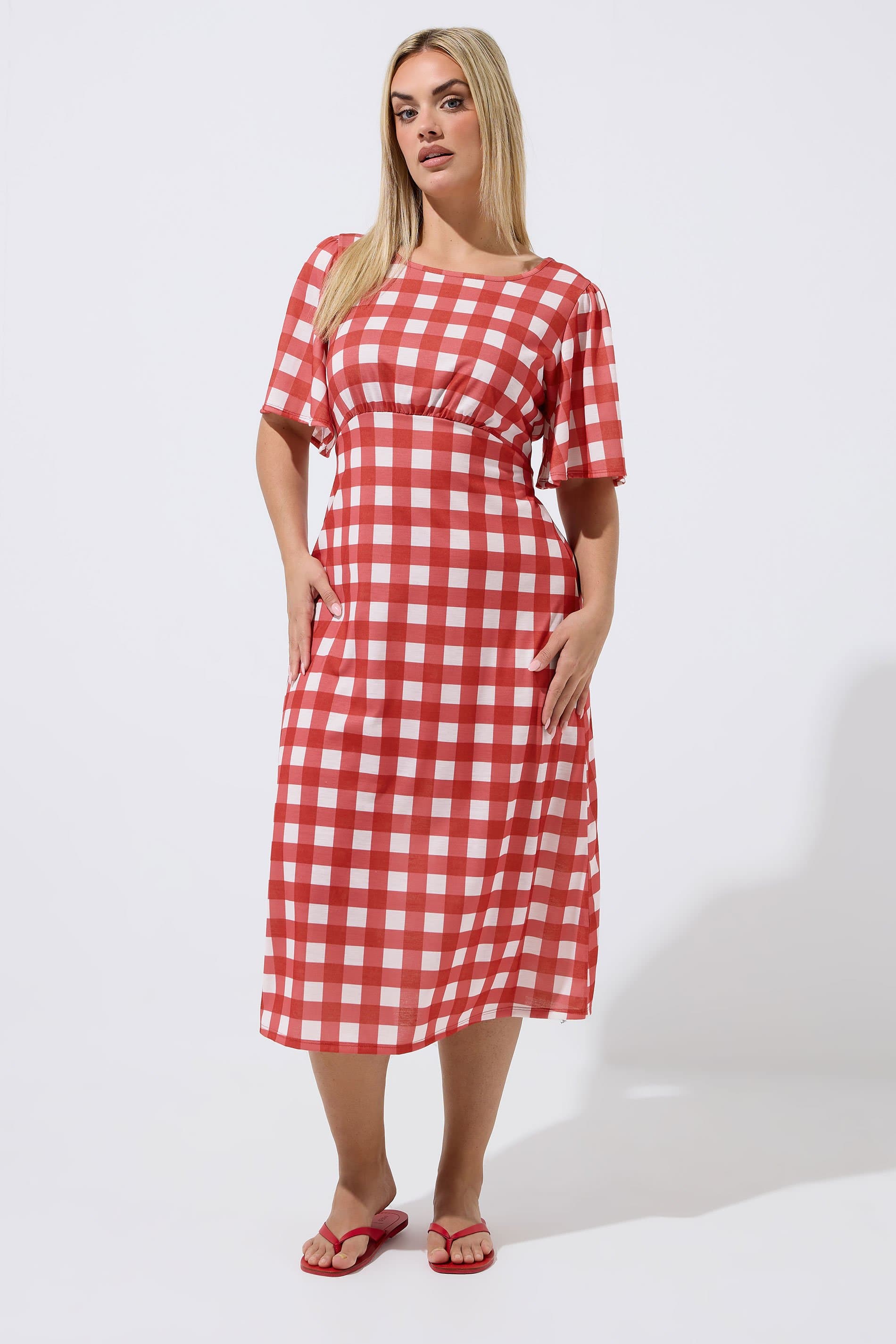 Limited Collection Plus Size Red Gingham Dress