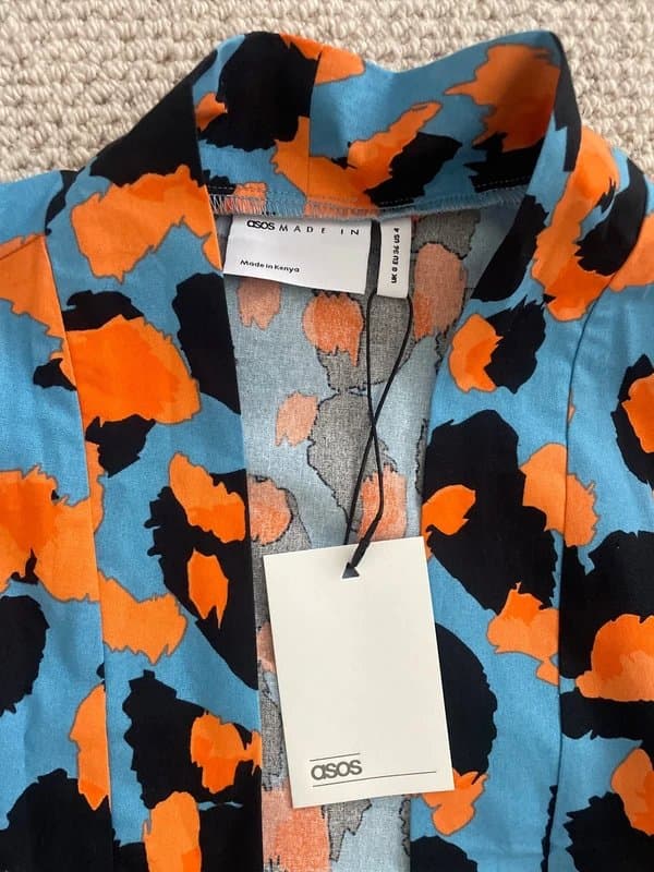 ASOS Design New leopard print bright cotton kimono